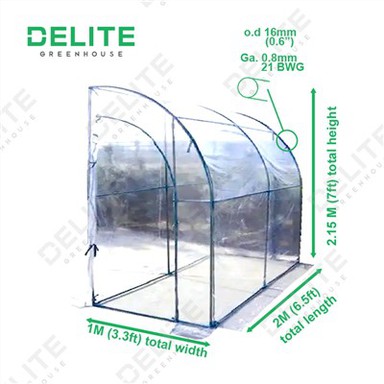 3 pēdu plata nosliece uz siltumnīcu ziemai